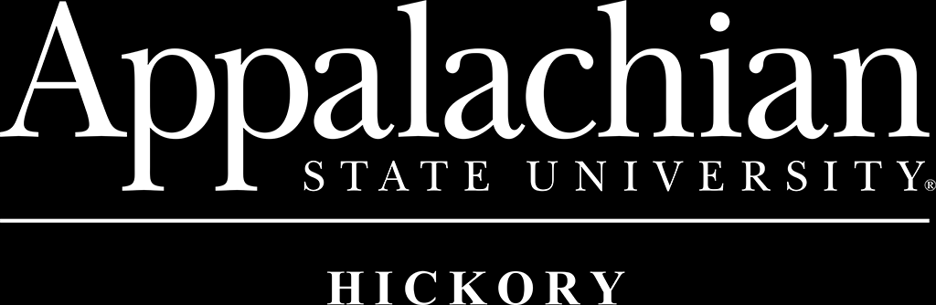 Appalachian Hickory logo with registration mark - white