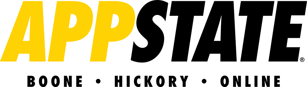 AppState Boone Hickory Online logo with registration mark - black and gold