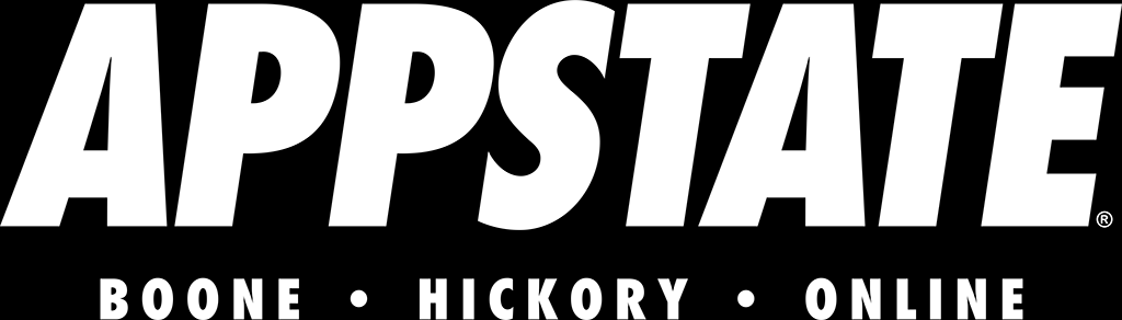 AppState Boone Hickory Online logo with registration mark - white