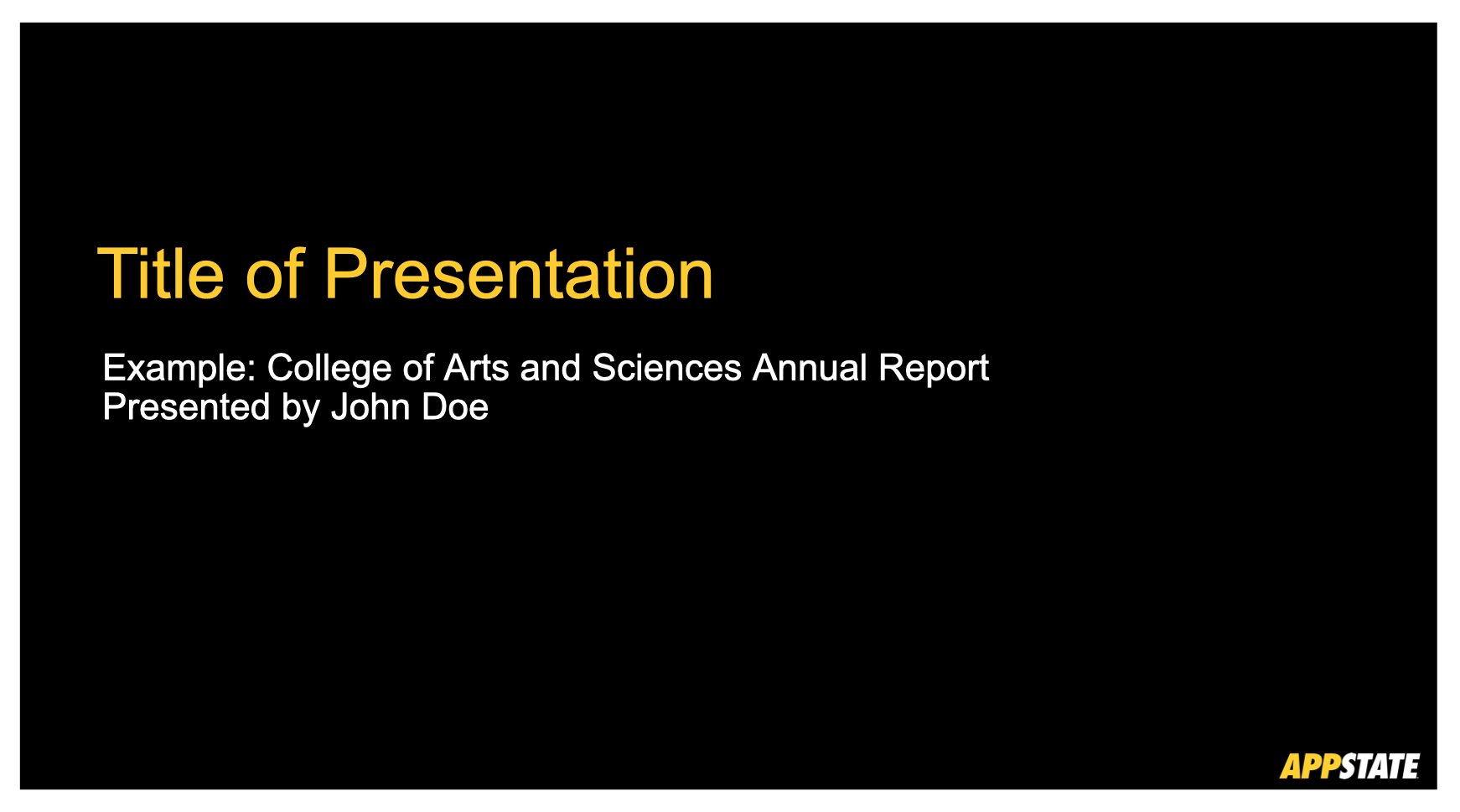 presentation template a