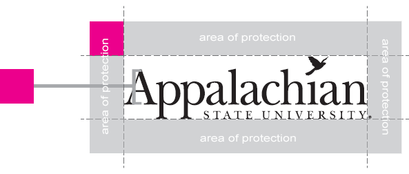 Appalachian State University logo area of protection
