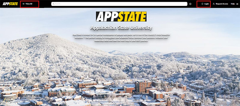 App State photo catalog homepage