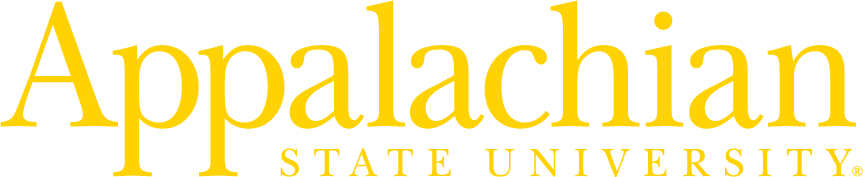 Primary Appalachian logo with registration mark - gold Appalachian State University logo