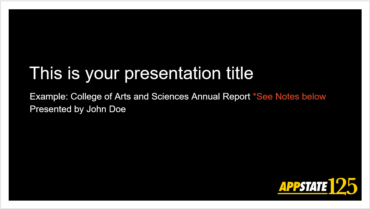 presentation template a